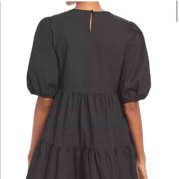 Bloomingdale’s Aqua Black Tiered Poplin Dress 🖤 - Picture 3 of 5